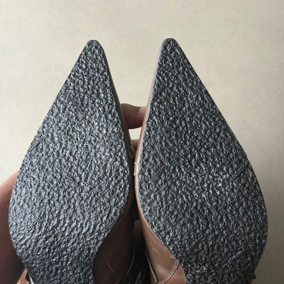 Claudia Ciuti Brown Leather Heeled Boots Size 7 - Picture 6 of 8